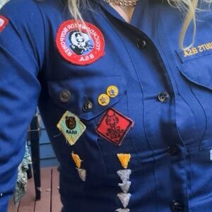 Vintage Boy scout blouse from 1973 with certificate of ownership 50 years ago